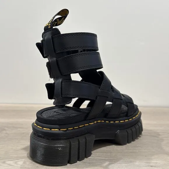 Dr. Martens Ricki Gladiator Nappa Lux Leather Platform Sandals Women 5 Size NEW