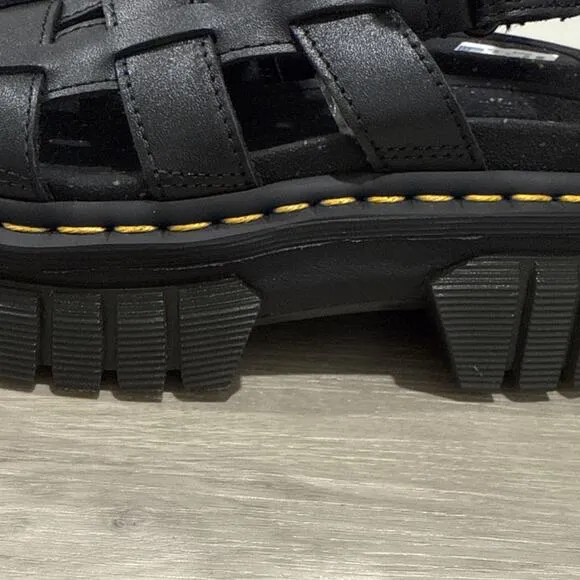 Dr. Martens Ricki Gladiator Nappa Lux Leather Platform Sandals Women 5 Size NEW