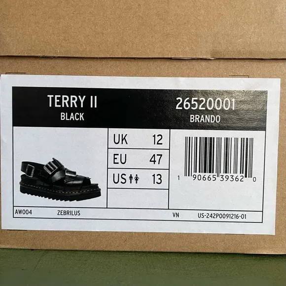 Dr. Martens TERRY II Fisherman's Sandals with Metal Deco