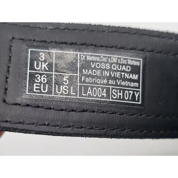 Dr. Martens Voss Quad Platform Womens Sandals Black Size 5