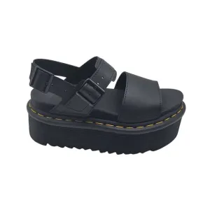 Dr. Martens Voss Quad Platform Womens Sandals Black Size 5