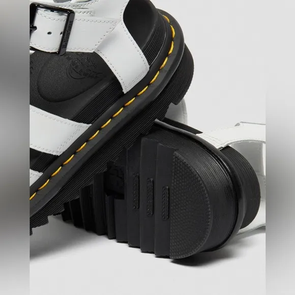 Dr. Martens Women’s Blaire White Hydro Leather Platform Sandals Sz 9,10 NEW