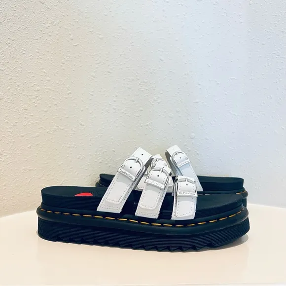 Dr. Martens Women’s Blaire White Leather Platform Sandals/Sz:7,8/NEW