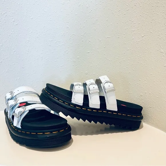 Dr. Martens Women’s Blaire White Leather Platform Sandals/Sz:7,8/NEW