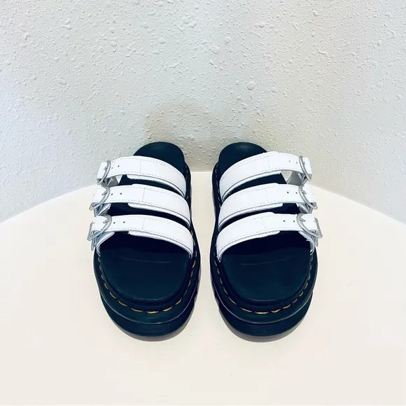 Dr. Martens Women’s Blaire White Leather Platform Sandals/Sz:7,8/NEW
