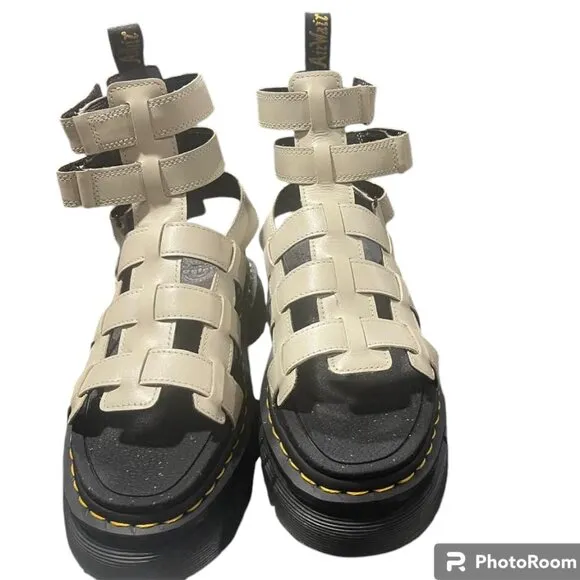 Dr. Martens Women's Ricki Gladiator NWOT Combat Moto Platform Sandals