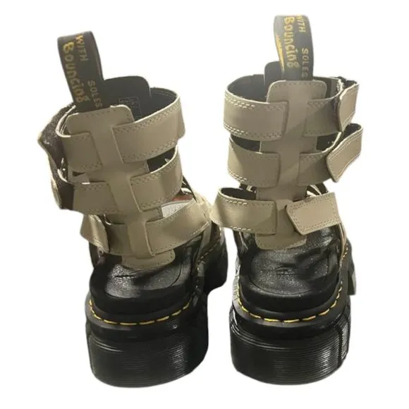 Dr. Martens Women's Ricki Gladiator NWOT Combat Moto Platform Sandals