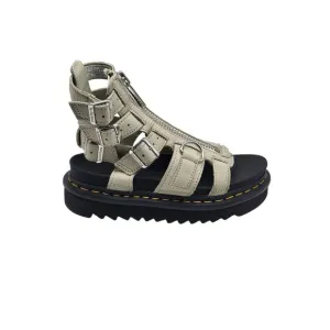 Dr. Martens Zip Up Leather Gladiator Style Olson Sandals Women’s Gray Size 5