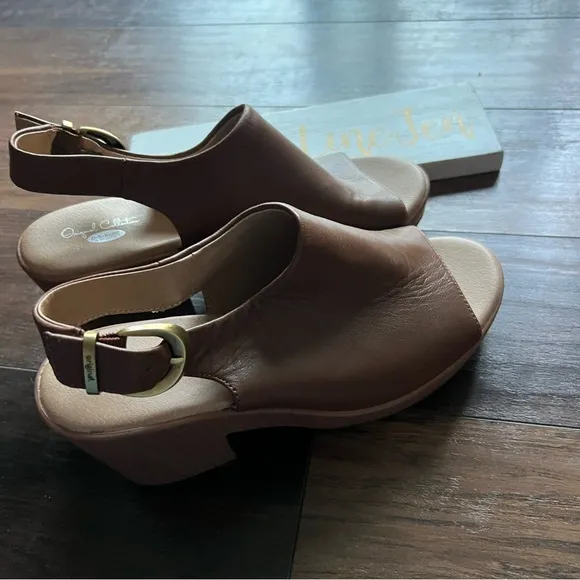 Dr. Scholl's Brown Sandals with Block Heel NWOT