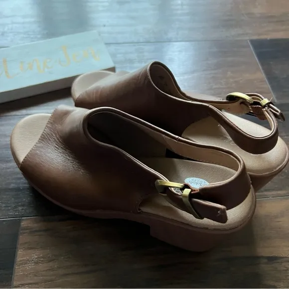 Dr. Scholl's Brown Sandals with Block Heel NWOT
