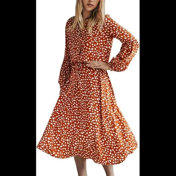 Dresses Casual Wrap Dress Midi Long Sleevest  Maxi Dress
