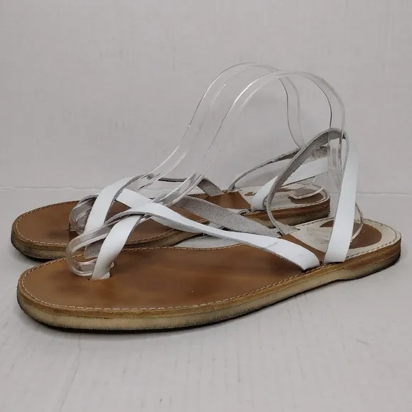 Dries Van Noten Leather Boho Summer Sling Back Sandals