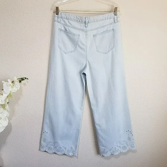Driftwood Charlee Cropped Eyelet Jeans