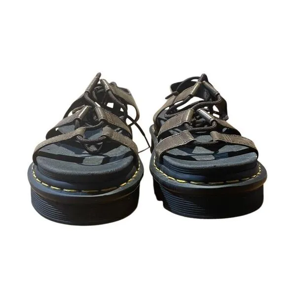Dr Marten Brown Leather Natilla Grizzly Gladiator Sandals Size 10