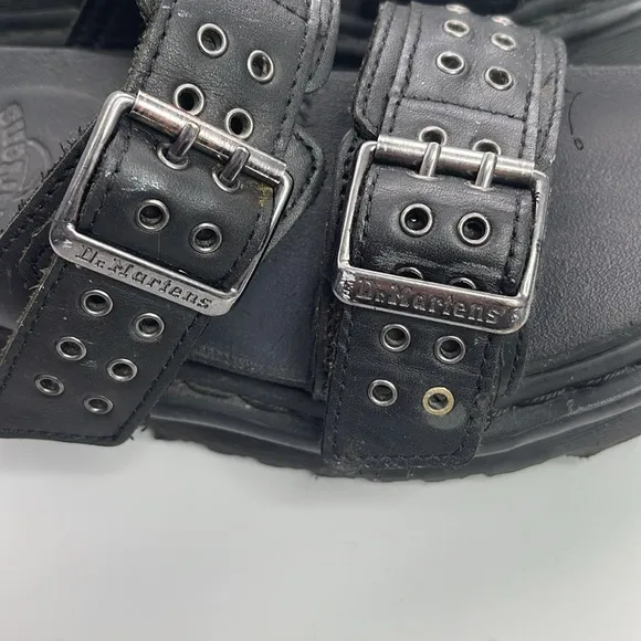 DR.MARTENS Myles Hardware Detail Double Buckle Slide Sandals Women's Size 7