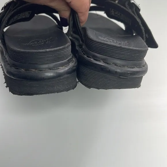 DR.MARTENS Myles Hardware Detail Double Buckle Slide Sandals Women's Size 7