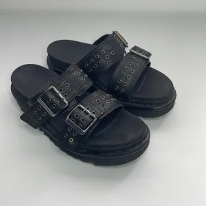 DR.MARTENS Myles Hardware Detail Double Buckle Slide Sandals Women's Size 7