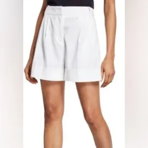 DVF White Shaina Linen Shorts -‎ Size 12