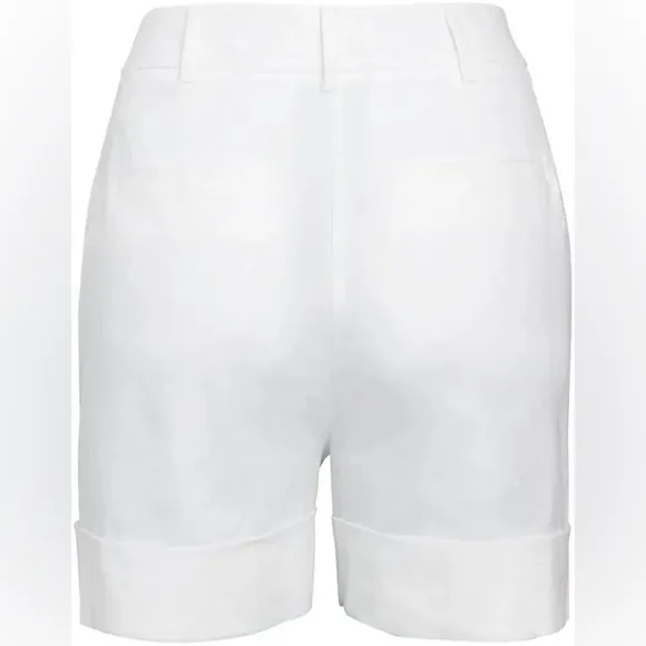 DVF White Shaina Linen Shorts -‎ Size 12