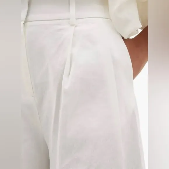 DVF White Shaina Linen Shorts -‎ Size 12