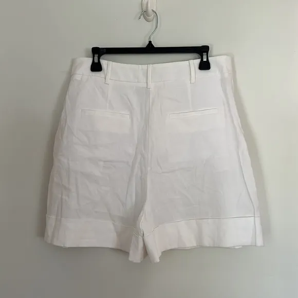 DVF White Shaina Linen Shorts -‎ Size 12