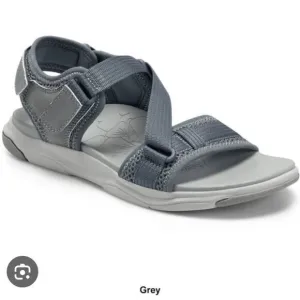 Earth Origins Vivvy Hiking Sandals Women's Size 10 Wide Adjustable Camping Grey
