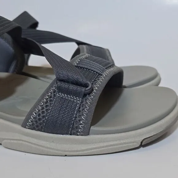 Earth Origins Vivvy Hiking Sandals Women's Size 10 Wide Adjustable Camping Grey