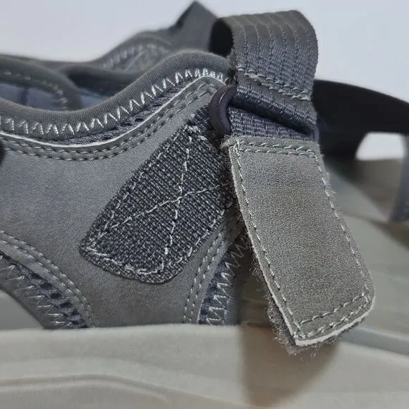 Earth Origins Vivvy Hiking Sandals Women's Size 10 Wide Adjustable Camping Grey