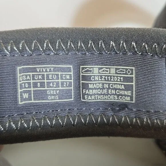 Earth Origins Vivvy Hiking Sandals Women's Size 10 Wide Adjustable Camping Grey
