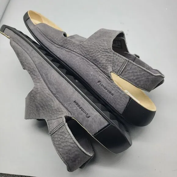 ECCO Men's Cozmo  sandals Three adjustable Bands gray leather 46/ US 12-12.5 new