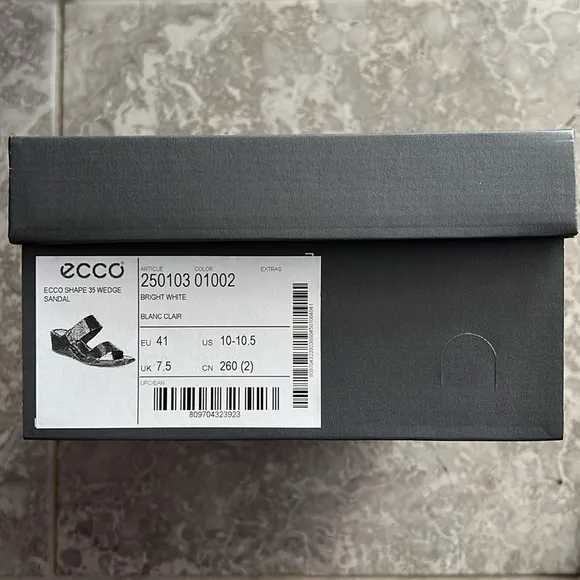 ECCO Shape 35 Wedge 2-Strap Sandals, Size EU 41 | US 10-10.5 NEW in Box $150