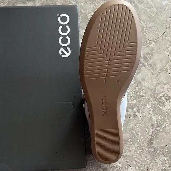 ECCO Shape 35 Wedge 2-Strap Sandals, Size EU 41 | US 10-10.5 NEW in Box $150