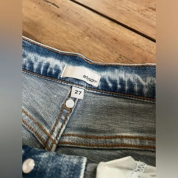 Edyson DELON  Denim high-rise Distressed Shorts; Size 27 NWT! 2 pairs to sell!