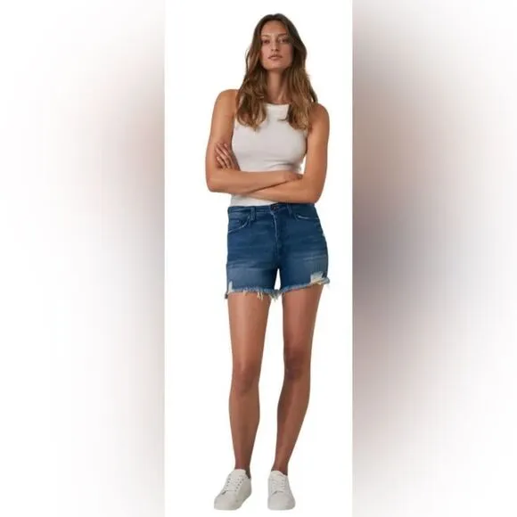 Edyson DELON  Denim high-rise Distressed Shorts; Size 27 NWT! 2 pairs to sell!