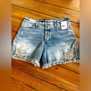 Edyson DELON  Denim high-rise Distressed Shorts; Size 27 NWT! 2 pairs to sell!