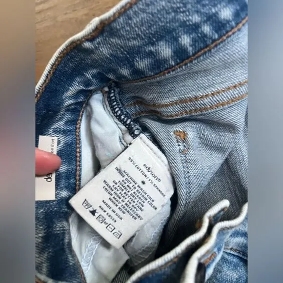 Edyson DELON  Denim high-rise Distressed Shorts; Size 27 NWT! 2 pairs to sell!