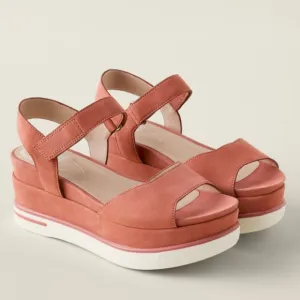 Eileen Fisher Beck Platform Leather Sandals Size 7