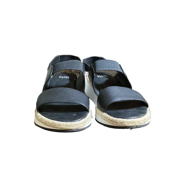 Eileen fisher Dash leather Sandals size 7 1/2 wedge heel