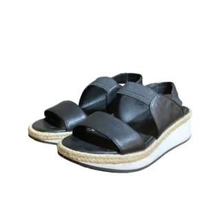 Eileen fisher Dash leather Sandals size 7 1/2 wedge heel
