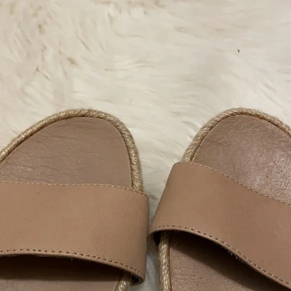 Eileen Fisher Glad Espadrille Leather Sandals 6