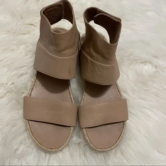Eileen Fisher Glad Espadrille Leather Sandals 6