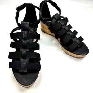 Eileen Fisher Leather Gladiator Wedge Sandals‎ Women 9 NWOB Fisherman Platform