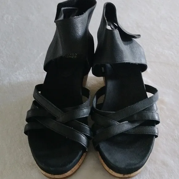 Eileen Fisher Platform Wedge Sandals size 9.5