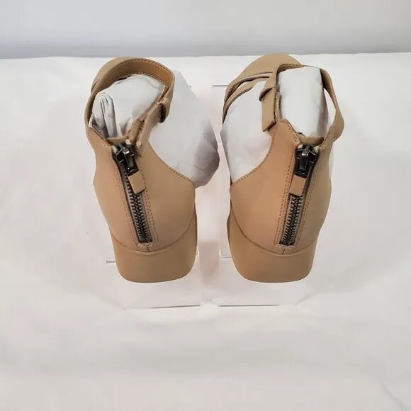Eileen Fisher Sandals Women's 5 Strappy Noni Khaki Tumbled Leather Tan NEW