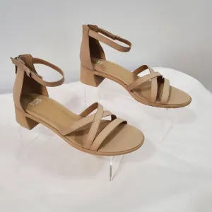 Eileen Fisher Sandals Women's 5 Strappy Noni Khaki Tumbled Leather Tan NEW