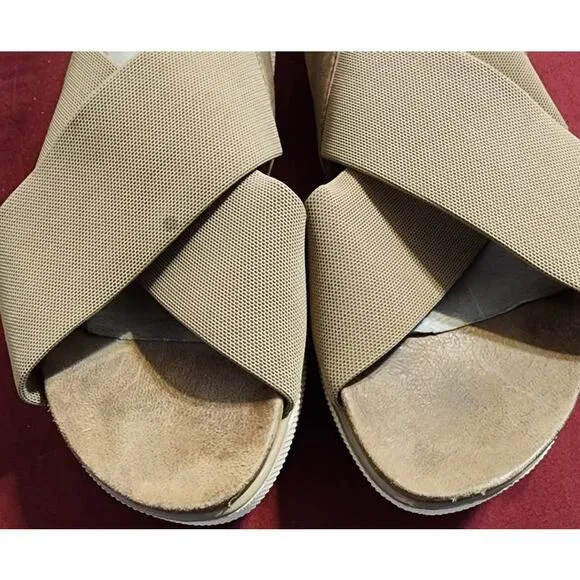 Eileen Fisher Spa Mesh Elastic Sneaker Sandals Size 9.5