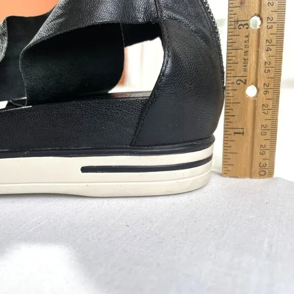 Eileen Fisher Sport Size 8 Tumbled Leather Sport Sandal Platform Sneaker