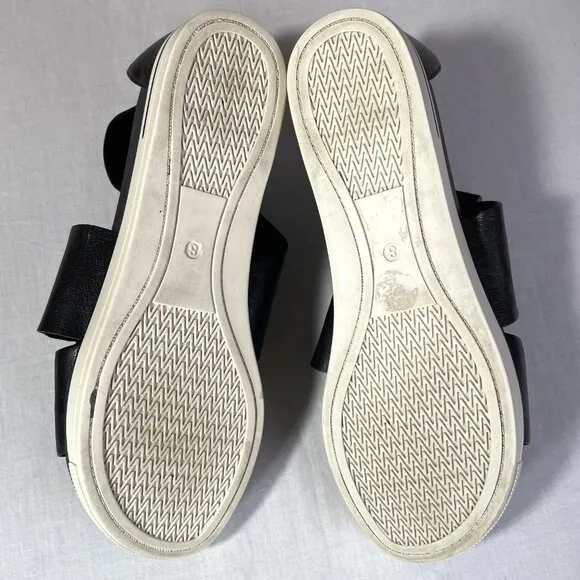 Eileen Fisher Sport Size 8 Tumbled Leather Sport Sandal Platform Sneaker