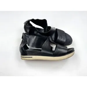 Eileen Fisher Sport Tumbled Leather Sneaker Sandals Women 10 Zip Closure Strappy