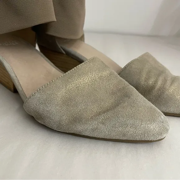 Eileen Fisher Womens Beige Suede Fame D'orsay Cuffed Pumps Size 8.5
